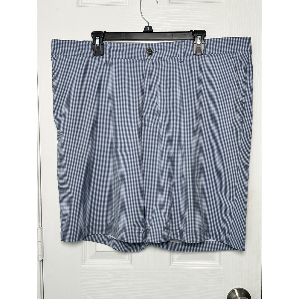 Adidas Ultimate365 Men's Golf Shorts Blue Gingham Performance Stretch Size 40